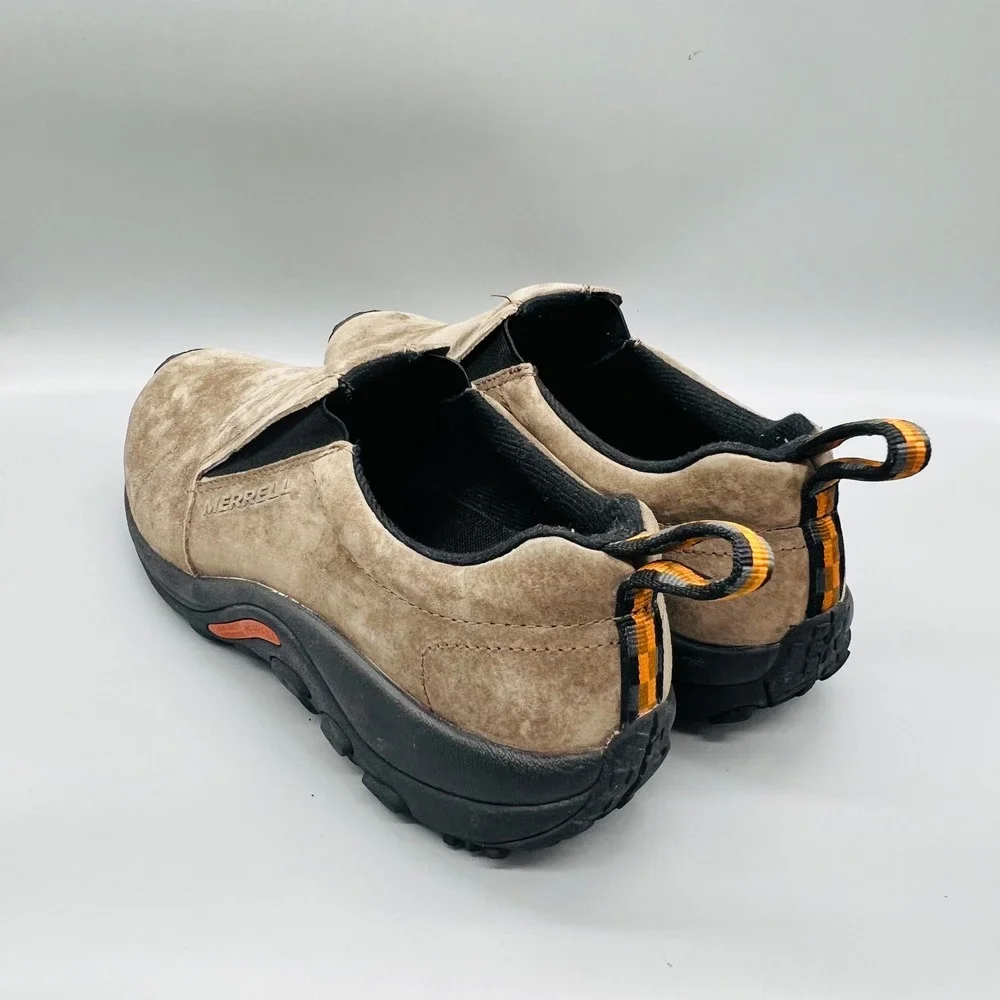 Merrell Jungle Moc Mens 10.5 Brown Suede Slip On Casual Hiking Gorpcore Shoes